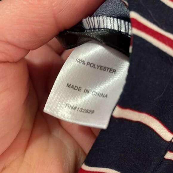 Revolve Superdown Morgan Navy, Red and White Striped Tie Front Pants - Picture 9 of 12